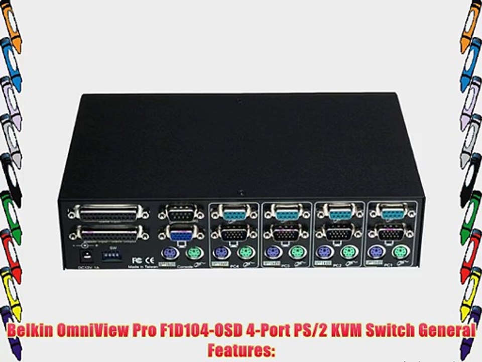 Belkin Omniview Pro 4Port KVM Switch Osd Rackmountable