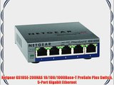 Netgear GS105E-200NAS 10/100/1000Base-T ProSafe Plus Switch 5-Port Gigabit Ethernet