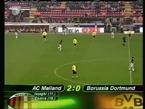 2002 April 11 AC Milan Italy 3 Borussia Dortmund Germany 1 UEFA Cup
