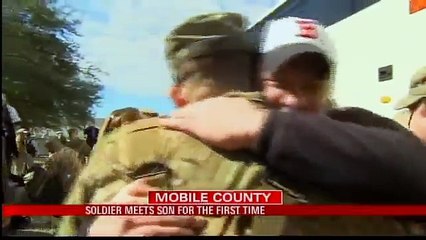 Soldier Meets Son for First Time: Families Welcome Home Troops