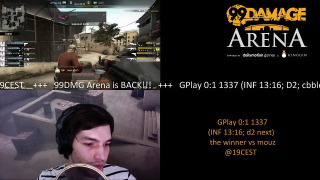 dabo0 - 99DMG Arena GPlay vs 1337 @16CEST + the winner vs mouz @19CEST (REPLAY)