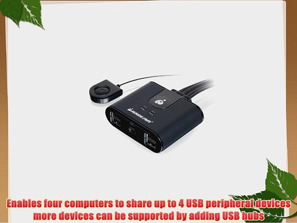 IOGEAR 4 x 4 USB 2.0 Peripheral Sharing Switch (GUS404)