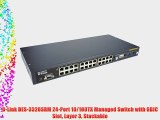D-Link DES-3326SRM 24-Port 10/100TX Managed Switch with GBIC Slot Layer 3 Stackable