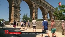 Le pont du Gard gratuit aux randonneurs, pas les autres marcheurs