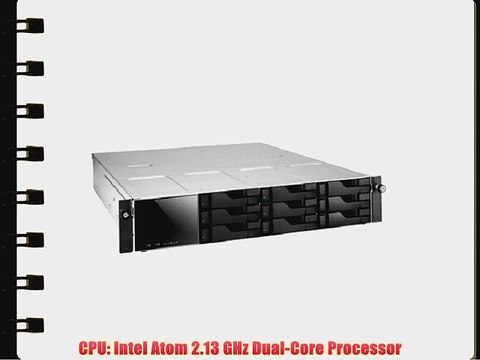 Asustor Intel Atom 2.13GHz 1GB DDR3 GbE USB 3.0 9-Bay NAS Server (AS-609RS)