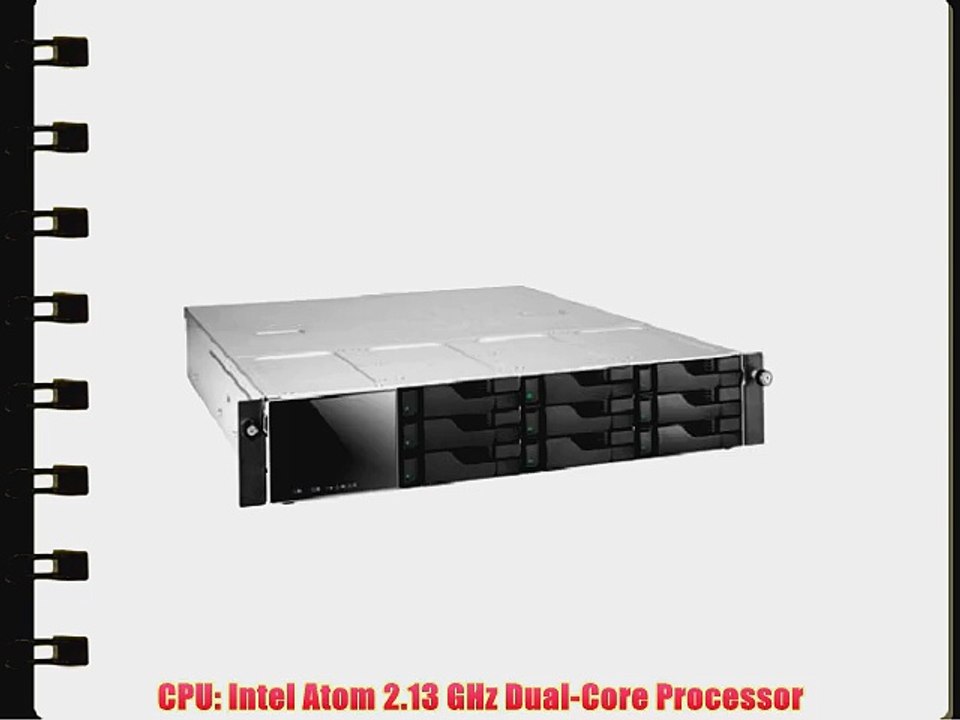 Asustor Intel Atom 2.13GHz 1GB DDR3 GbE USB 3.0 9-Bay NAS Server (AS-609RS)