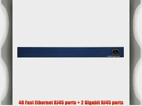 NETGEAR ProSAFE FS750T2NA 48-Port Fast Ethernet Smart Switch w/ 2 Gigabit Ports 10/100 Mbps