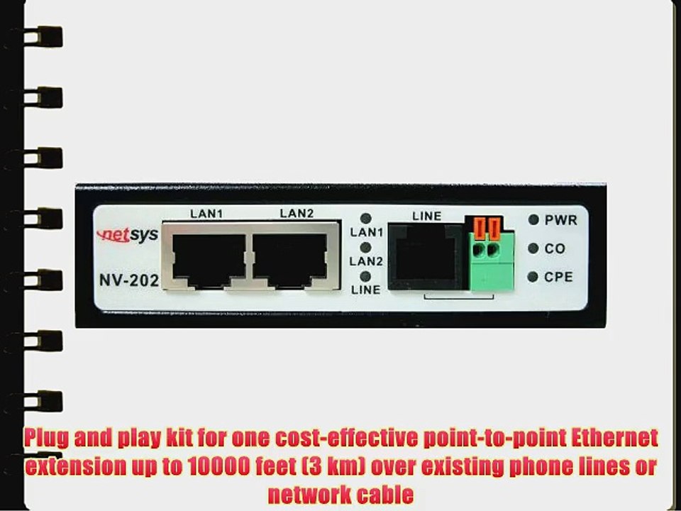 Kit - Netsys NV-202EKIT HyperXtender ER Ethernet Extender