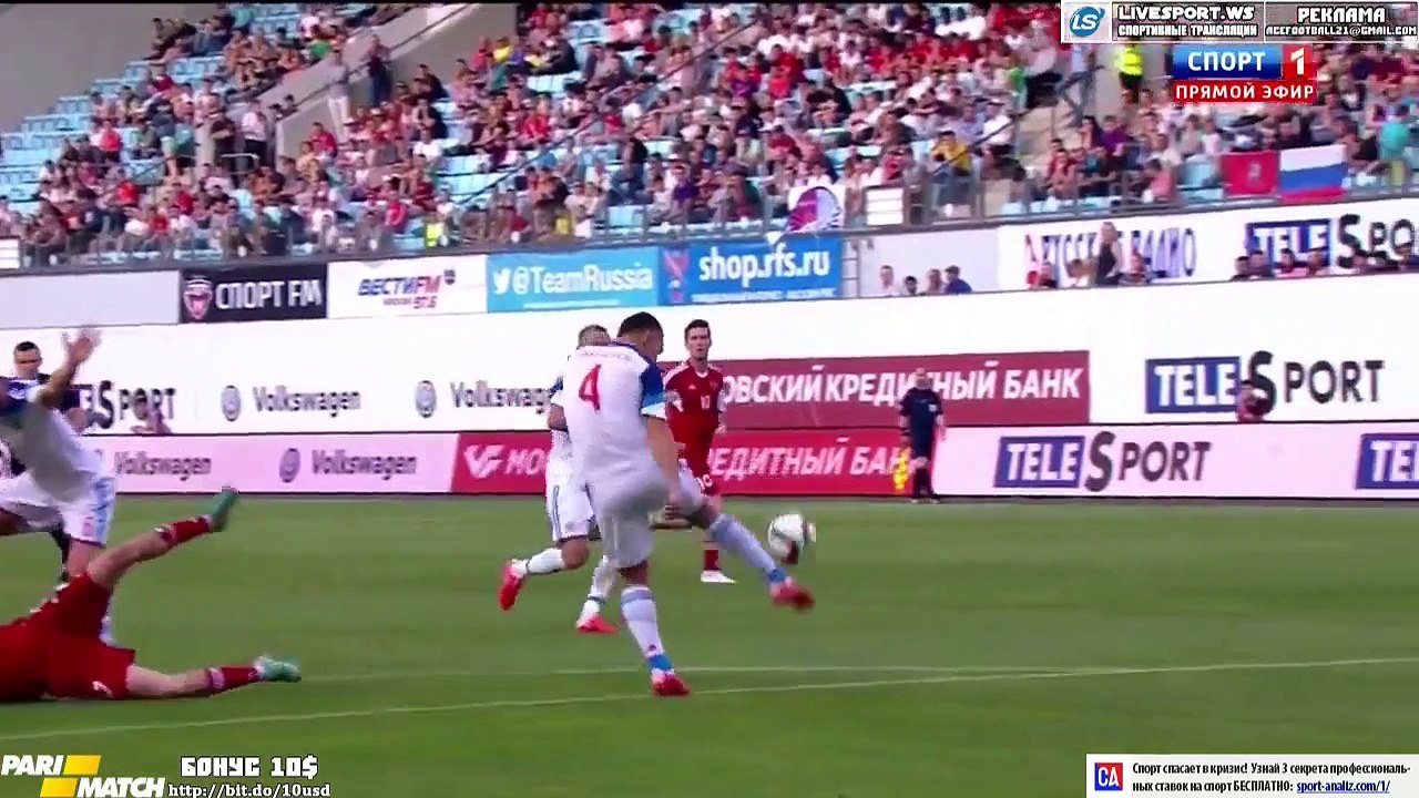 1-1 Kislyak Amazing Free Kick Goal | Russia vs Belarus 07.06.2015