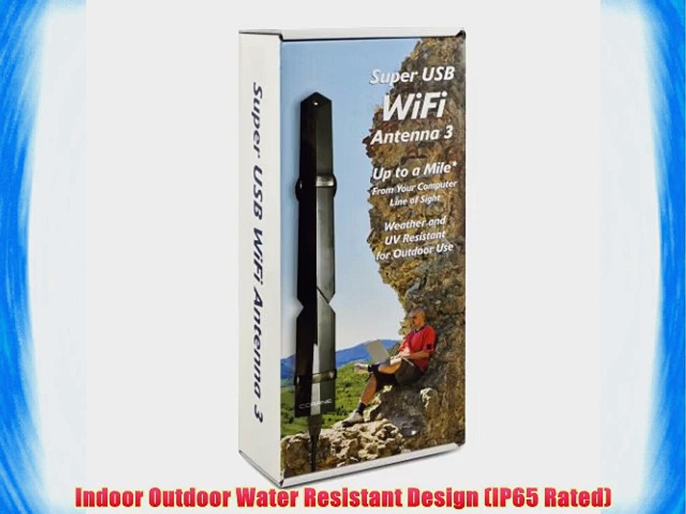 C. Crane US3 Super USB WiFi Antenna 3 High Power Long Range 802.11 B G N Wireless with 30-Foot