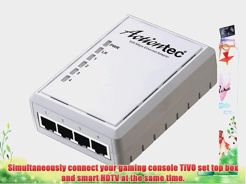 ACTIONTEC 500 Mbps Powerline Ethernet Adapter and 4-Port Hub Kit (PWR514K01)