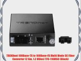 TRENDnet 100Base-TX to 100Base-FX Multi Mode SC Fiber Converter (2 Km 1.2 Miles) TFC-110MSC