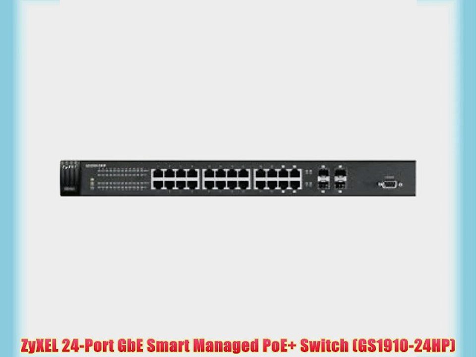 ZyXEL 24-Port GbE Smart Managed PoE  Switch (GS1910-24HP)