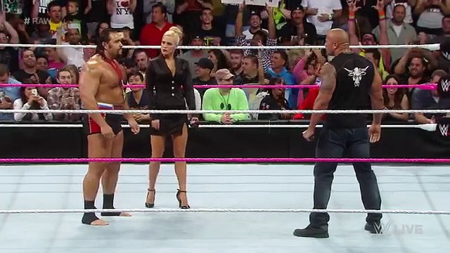The Rock confronts Rusev- Raw, by Ihtisham