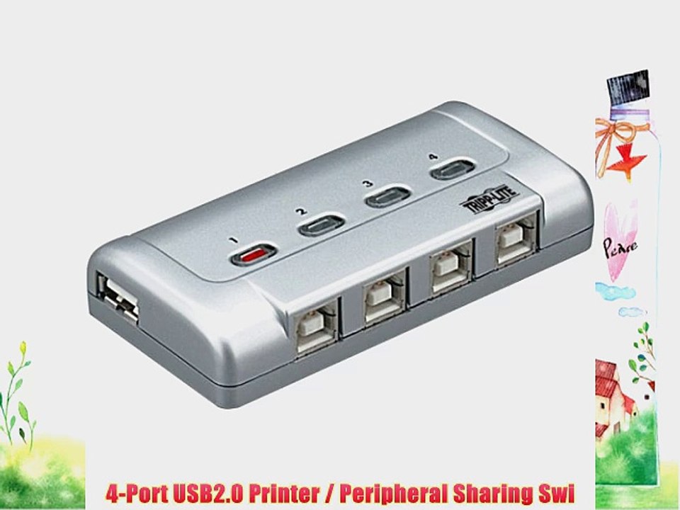 Tripp Lite 4-Port USB 2.0 Hi-Speed Printer / Peripheral Sharing Switch (U215-004-R)