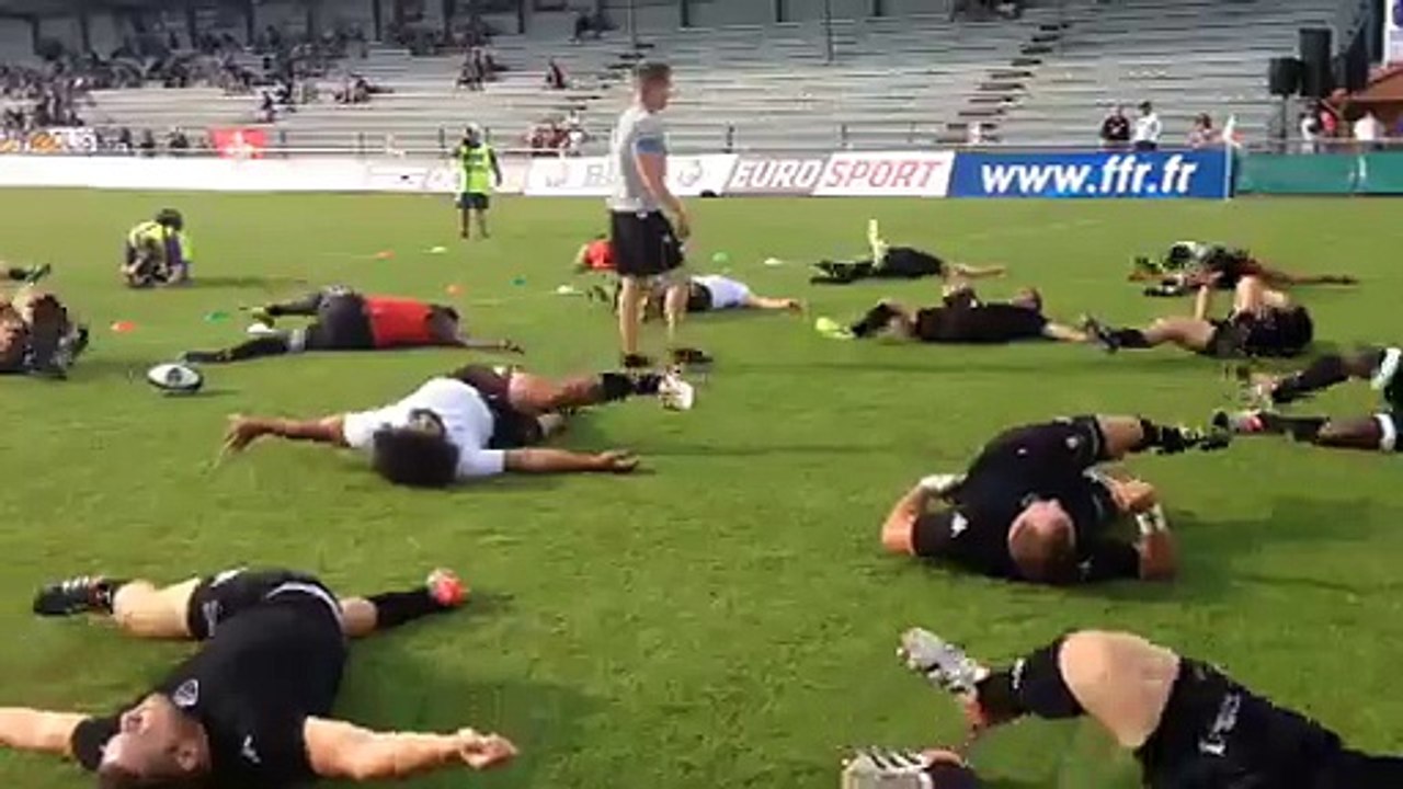 Rugby - finale championnat de France Fédérale 1 : le PARC à l'échauffement
