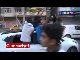 Diyarbakır'da HDP'liler kutlamalara başladı