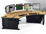 Banana Table, PACS Workstation, Radiology Furniture, Command Center Furniture, 911 Furniture