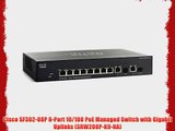 Cisco SF302-08P 8-Port 10/100 PoE Managed Switch with Gigabit Uplinks (SRW208P-K9-NA)
