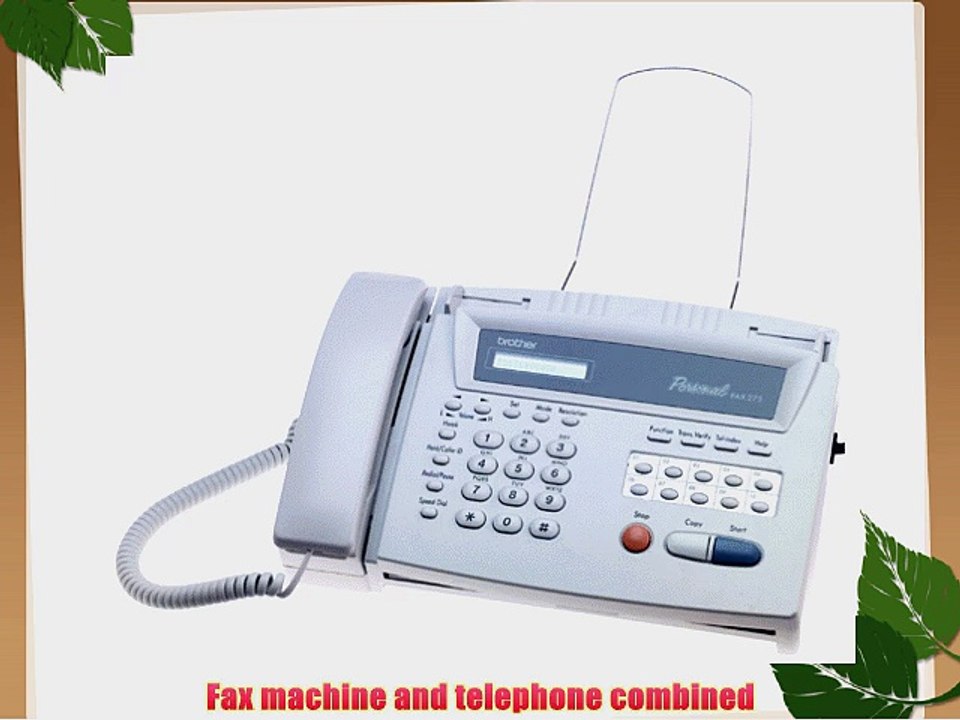 Brother FAX275 Personal Fax and Telephone - video Dailymotion