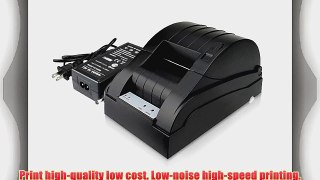 USB POS Thermal Printer (Black Paper width 58mm Compatible ESC/POS Command Built-in data buffer)