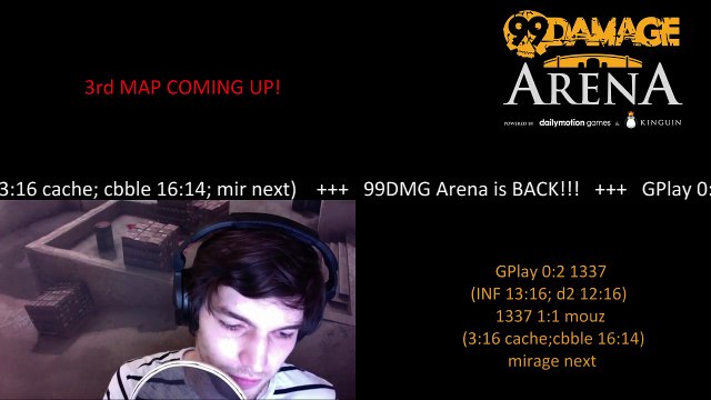 dabo0 - 99DMG Arena 1337 vs mouz @~18:30-19CEST; GPlay 0:2 1337 (REPLAY)