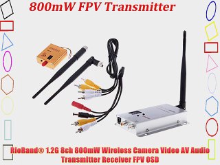 RioRand? 1.2G 8ch 800mW Wireless Camera Video AV Audio Transmitter Receiver FPV OSD