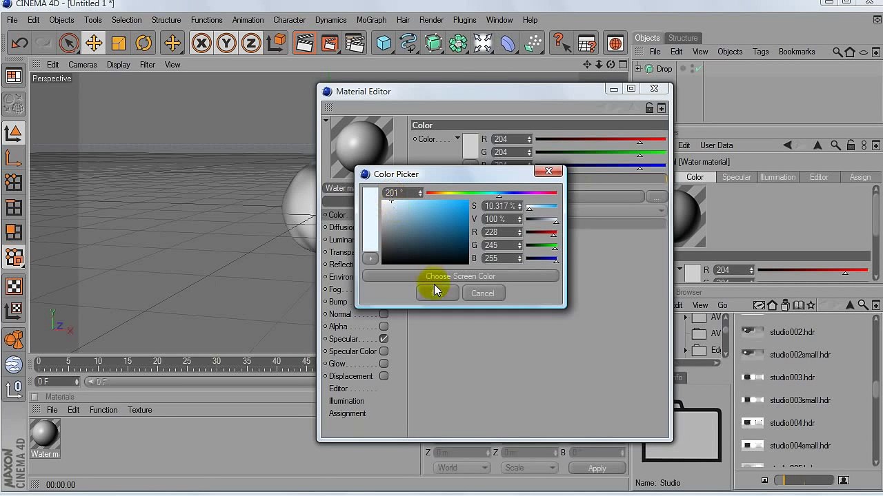 Cinema 4D tutorial: Water Drop