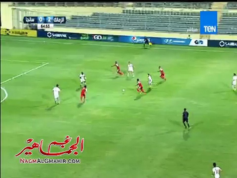 هدف سانغا الاول (  الزمالك 2-1 سانغا ) إياب دور الـ16 - كأس الإتحاد الأفريقي 2015