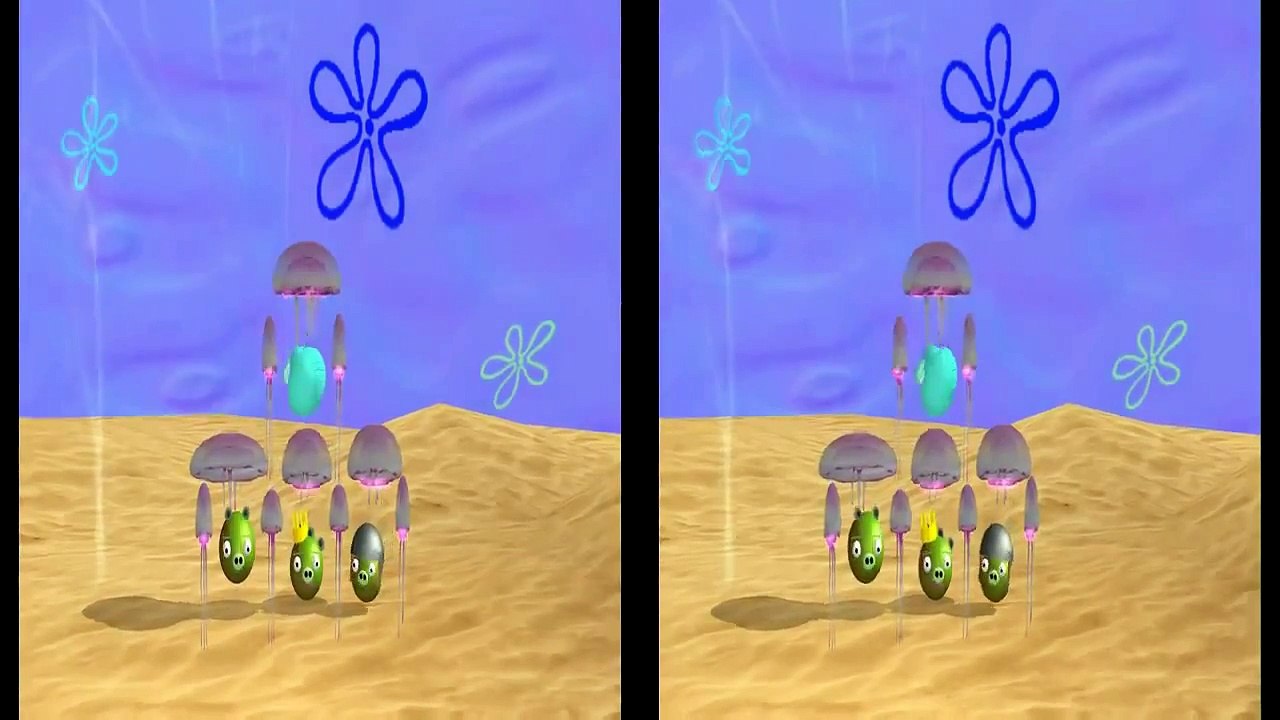 ANGRY BIRDS SPONGEBOB SQUAREPANTS SPOOF ♫ 3D animated mashup ☺ FunVideoTV   Style ;