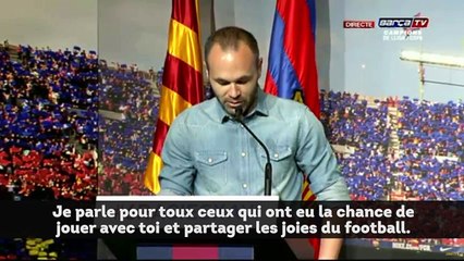 Le vibrant hommage d'Iniesta à Xavi