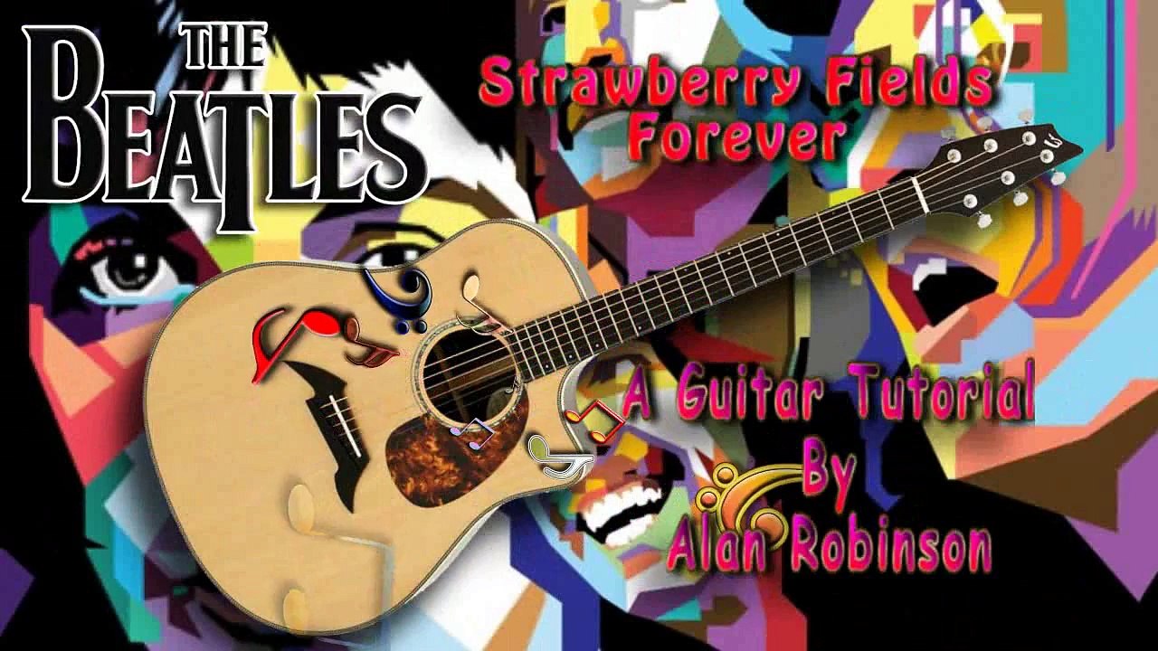 Strawberry Fields Forever - The Beatles - Acoustic Guitar Lesson (easy)