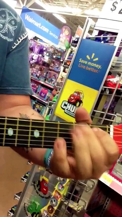 Walmart Rockstars - Pride and Joy cover using guitar toys