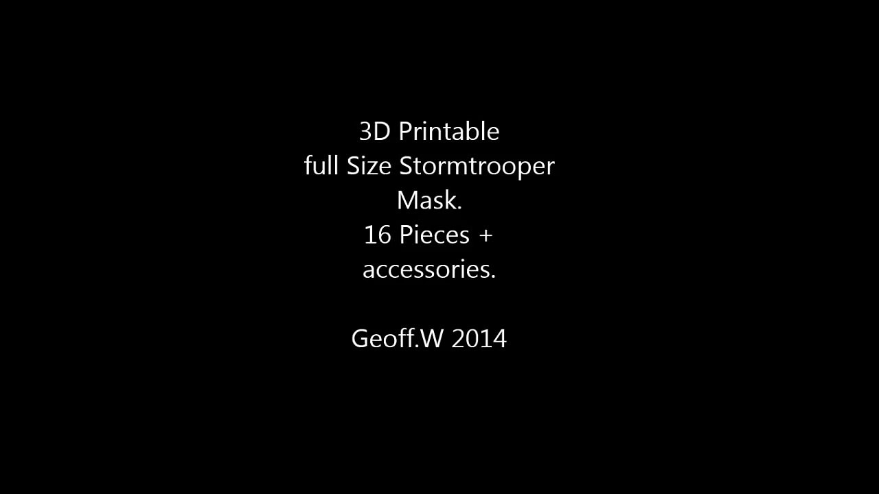 3D Printable full scale StormTrooper Helmet