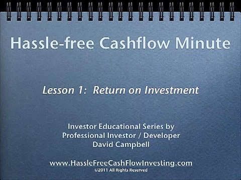 Investor Training Video 1 – Return on Investment
