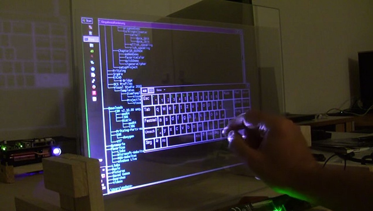 Transparent Touchscreen - Windows 7 Touchdemo