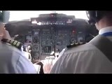 Learjet35A Landing SMO Rwy21 Cockpit View
