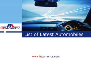 List of Latest Automobiles