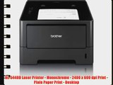 HL-5440D Laser Printer - Monochrome - 2400 x 600 dpi Print - Plain Paper Print - Desktop