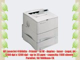 HP LaserJet 4100dtn - Printer - B/W - duplex - laser - Legal A4 - 1200 dpi x 1200 dpi - up