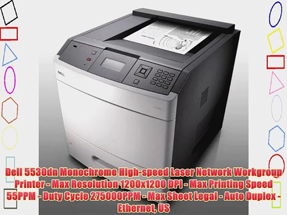 Dell 5530dn Monochrome High-speed Laser Network Workgroup Printer - Max Resolution 1200x1200