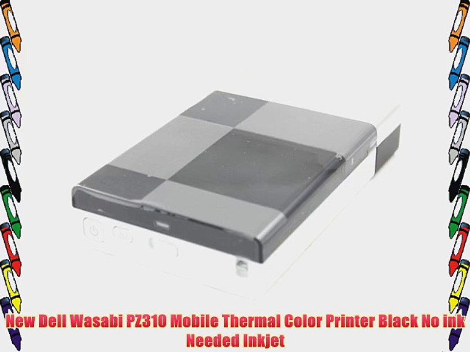 New Dell Wasabi PZ310 Mobile Thermal Color Printer Black No ink Needed Inkjet