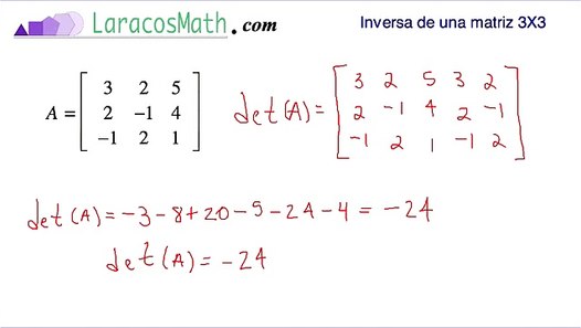 Hallar Determinante De Una Matriz 3x3 Online