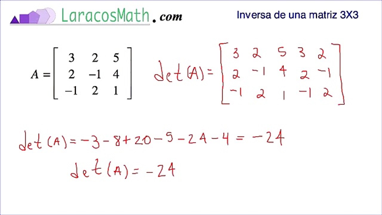 Matriz Inversa 3X3 Video Dailymotion