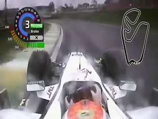 Rubens Barrichello Pole Interlagos 2009 - Onboard Rain