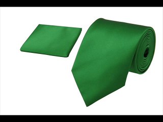 Düz Renk Kravat ve Mendil