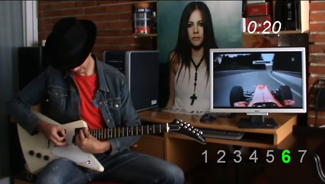 Fernando Alonso Canada 2010 lap on slide guitar - Vuelta de Alonso a Canadá 2010 en guitarra