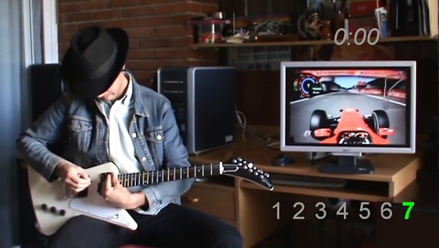 Fernando Alonso Italy (Monza) 2010 lap on slide guitar - Vuelta de Alonso a Italia 2010 en guitarra