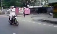 Baba Dancing while Running a Motorcycle