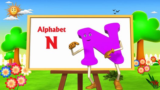 Learn Letter N Song- 3d animation - Nursery Rhymes - Kids Rhymes - 3d ...